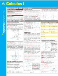Calculus I SparkCharts