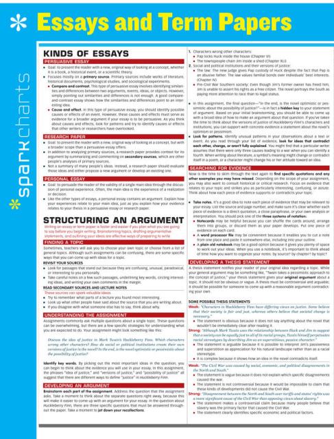 Essays and Term Papers SparkCharts