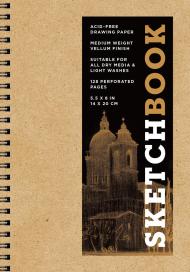 Sketchbook 5.5 x 8″ Kraft Spiral Hardcover Mixed Media Sketchbook for Drawing