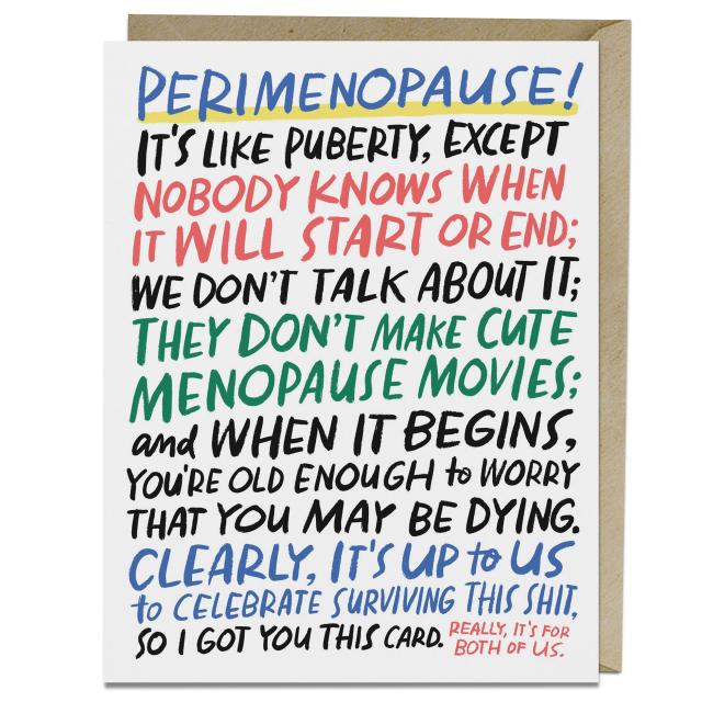 It’s Like Puberty Menopause Card